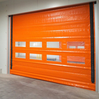 Porta de empilhamento de PVC de alta velocidade à prova de vento à prova d'água