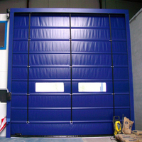 Porta de empilhamento de PVC de alta velocidade industrial à prova de vento